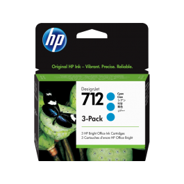 HP 712 mėlyno rašalo kasečių komplektas