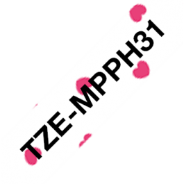 Brother TZe-MPPH31 balta raštuota juostelė (12mm)