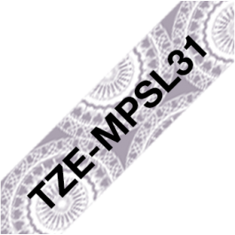 Brother TZe-MPSL31 sidarbrinė raštuota juostelė (12mm)