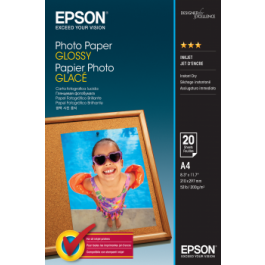 Foto popierius Epson Glossy (A4; 20 lapų)