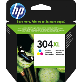 HP 304XL trijų spalvų rašalo kasetė (didelės talpos)