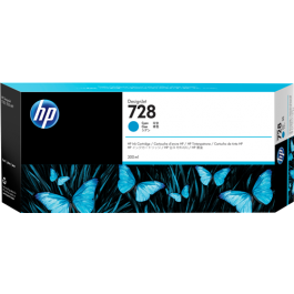 HP 728 mėlyno rašalo kasetė (300 ml)